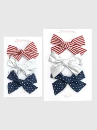 The Lauren Bow Clip Set - Multi — view 2