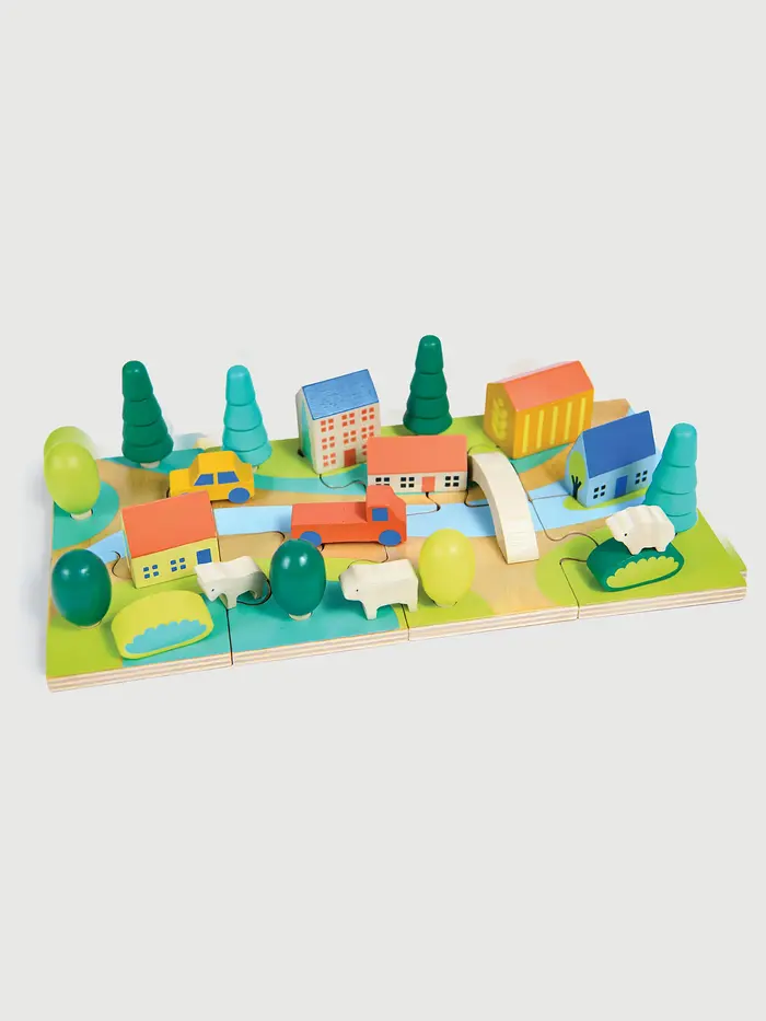 Tiny Town Jigsaw Puzzle Toy - Multi