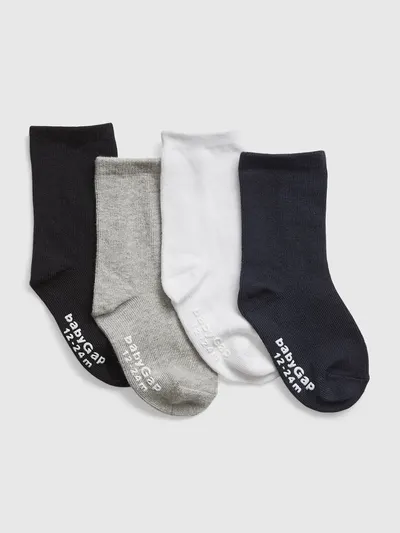 Toddler Crew Socks (4-Pack) - Multi