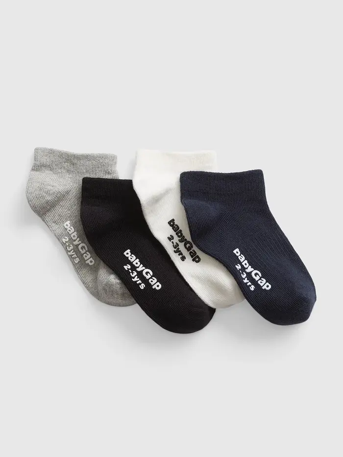Toddler No Show Socks (4-Pack) - Multi