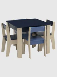 Toddler Table and Chairs Set - Navy — view 3