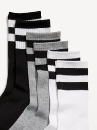 Tube Socks 3-Pack - Black/Gray/White Stripe — view 2