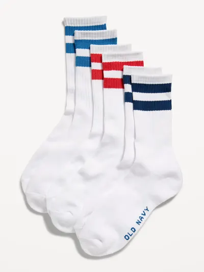 Tube Socks 3-Pack - White/Multi Stripe