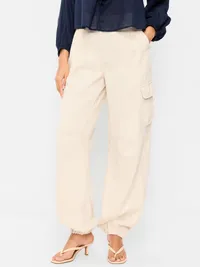Twill Barrel Cargo Pants - Ecru — view 2