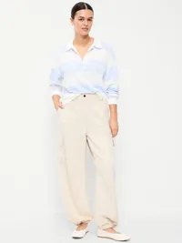 Twill Barrel Cargo Pants - Ecru — view 5