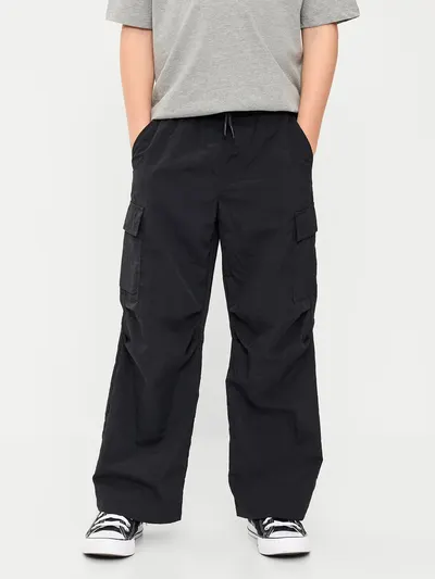 Ultra Baggy Pull-On Cargo Pants for Boys - Black Jack