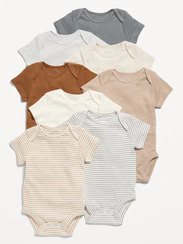 Unisex Bodysuit 8-Pack for Baby - Neutral