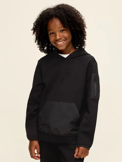 Utility Dynamic Fleece Pullover Hoodie for Boys - Black Jack