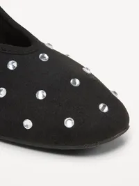 V-Cut Ballet Flats - Crystal — view 4