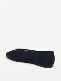 V-Cut Ballet Flats - Navy Blue — view 5