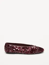 V-Cut Ballet Flats - Sequins — view 3