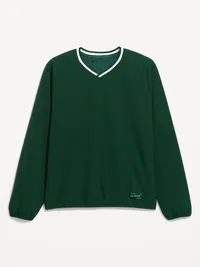 V-Neck Pullover Windbreaker - Plant Life — view 4