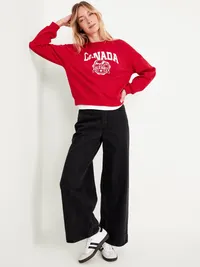 Vintage Canada Logo-Graphic Sweatshirt - Robbie Red — view 3