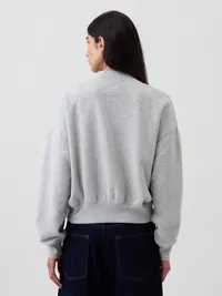 VintageSoft Oversized Bomber Jacket - Light heather grey — view 3