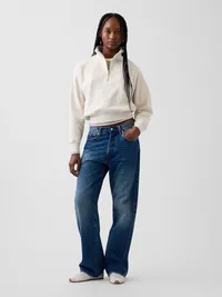 VintageSoft Oversized Half-Zip Wedge Pullover - Birch beige — view 2