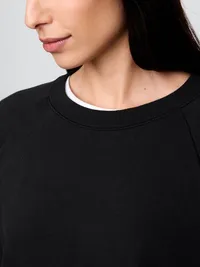 VintageSoft Raglan Sweatshirt - Black — view 4