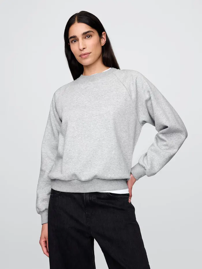 VintageSoft Raglan Sweatshirt - Heather grey
