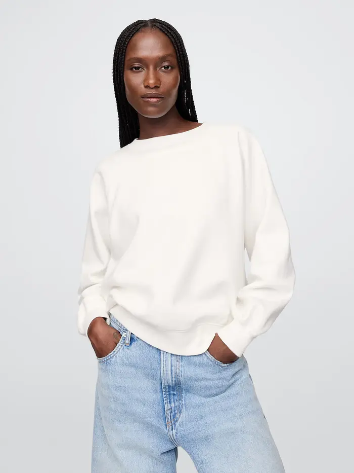 VintageSoft Raglan Sweatshirt - New off white