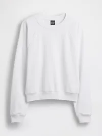 VintageSoft Terry Raglan Sweatshirt - Fresh white — view 4