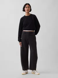 VintageSoft Terry Raglan Sweatshirt - True black — view 2