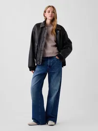 VintageSoft Wedge Crew Sweatshirt - Light heather brown — view 2