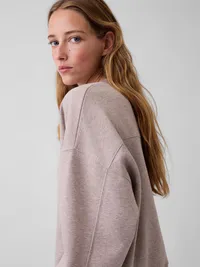 VintageSoft Wedge Crew Sweatshirt - Light heather brown — view 4