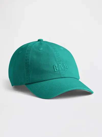 Washed Logo Baseball Hat - Baize green