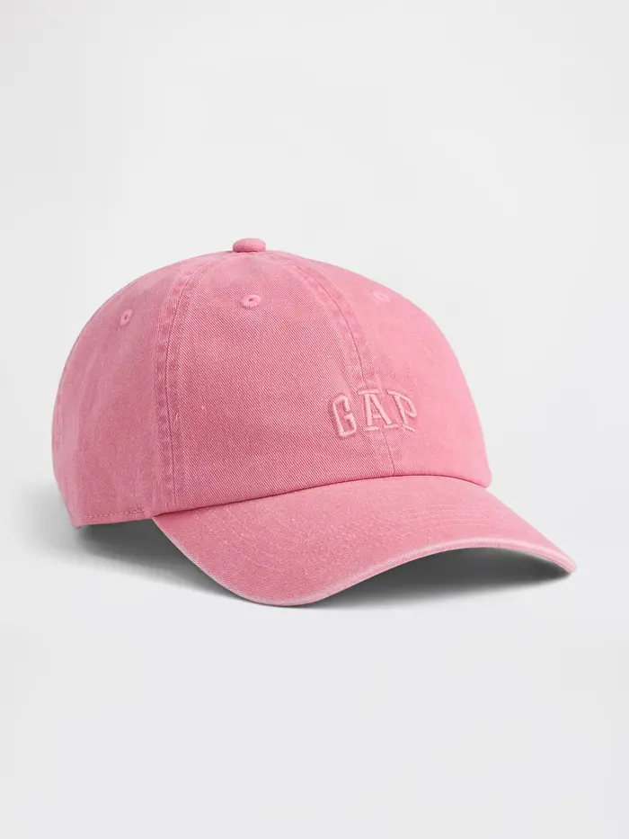 Washed Logo Baseball Hat - Elle pink