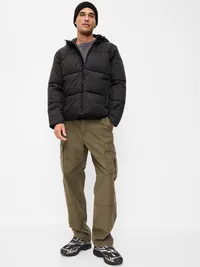 Water-Resistant Puffer Jacket - Black Jack — view 3