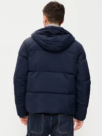 Water-Resistant Puffer Jacket - Navy Blue — view 2