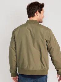 Water-Resistant Zip Bomber Jacket - Stone Wall — view 2