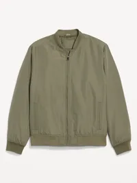 Water-Resistant Zip Bomber Jacket - Stone Wall — view 4