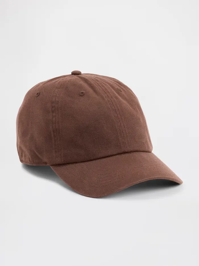 Waxed Canvas Baseball Hat - BROWN 6