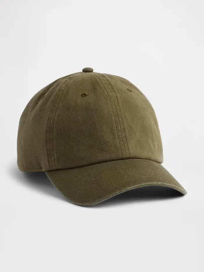 Waxed Canvas Baseball Hat - OLIVE