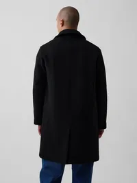 Wool-Blend Car Coat - BASIC BLACK — view 3