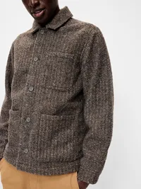 Wool-Blend Chore Jacket - Gray — view 5
