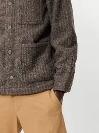 Wool-Blend Chore Jacket - Gray — view 3