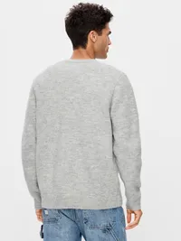 Wool-Blend Henley Sweater - Heather Gray — view 2