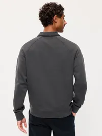 Workwear Collared Fleece Chore Pullover - Panther — view 2