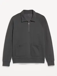 Workwear Collared Fleece Chore Pullover - Panther — view 4