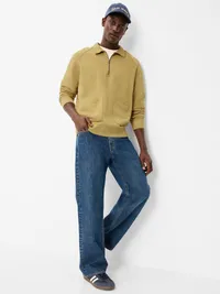 Workwear Collared Fleece Chore Pullover - Paperbag — view 3
