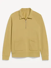 Workwear Collared Fleece Chore Pullover - Paperbag — view 4