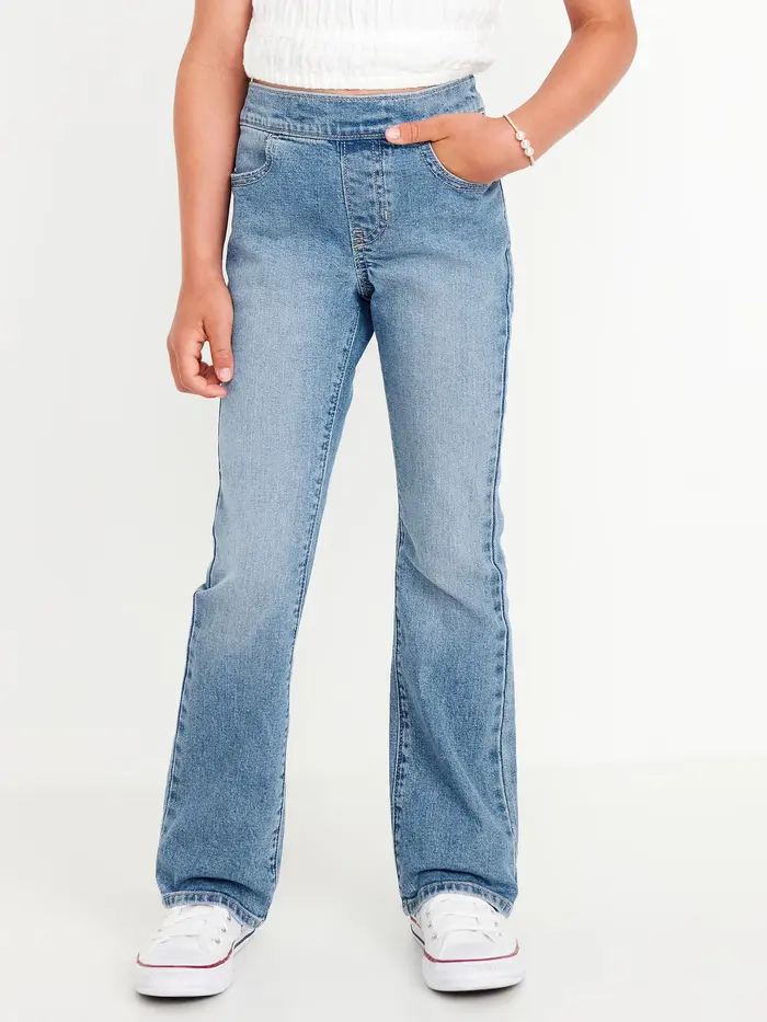 Wow Boot-Cut Pull-On Jeans for Girls - Light Wash