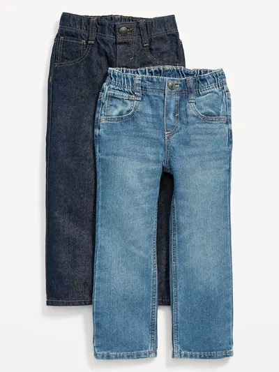 Wow Straight Pull-On Jeans 2-Pack for Toddler Boys - Multi Bottom