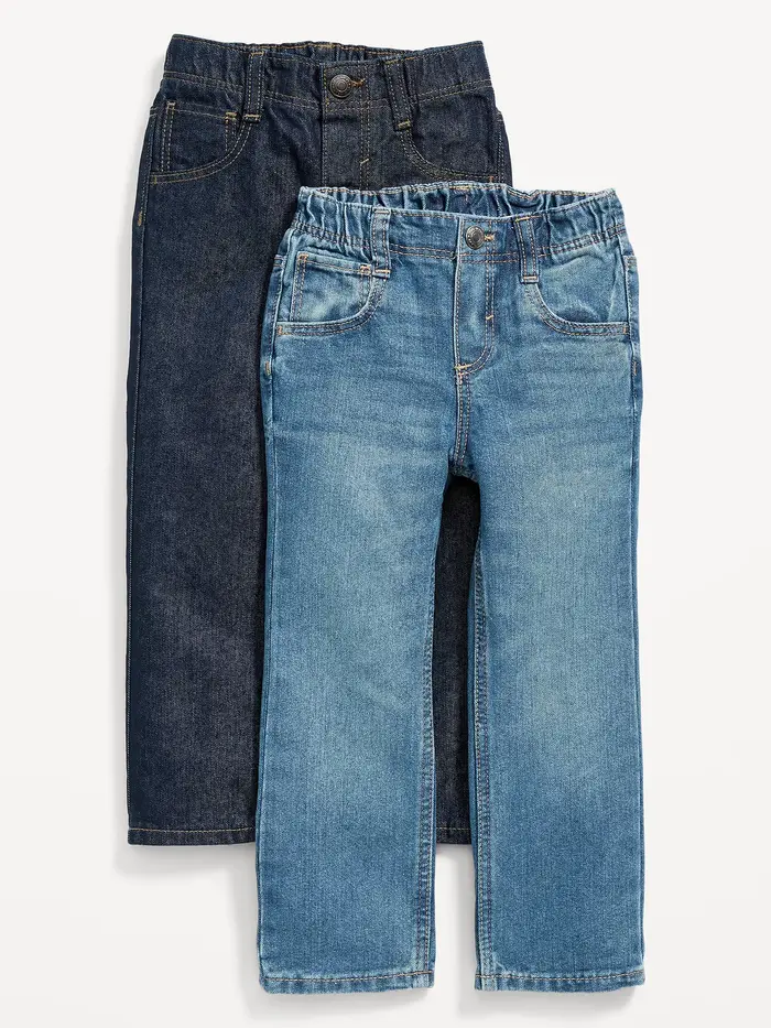 Wow Straight Pull-On Jeans 2-Pack for Toddler Boys - Multi Bottom